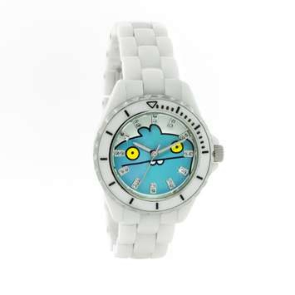 UGLY DOLL  BABO White Ceramic Watch with Swarovsk